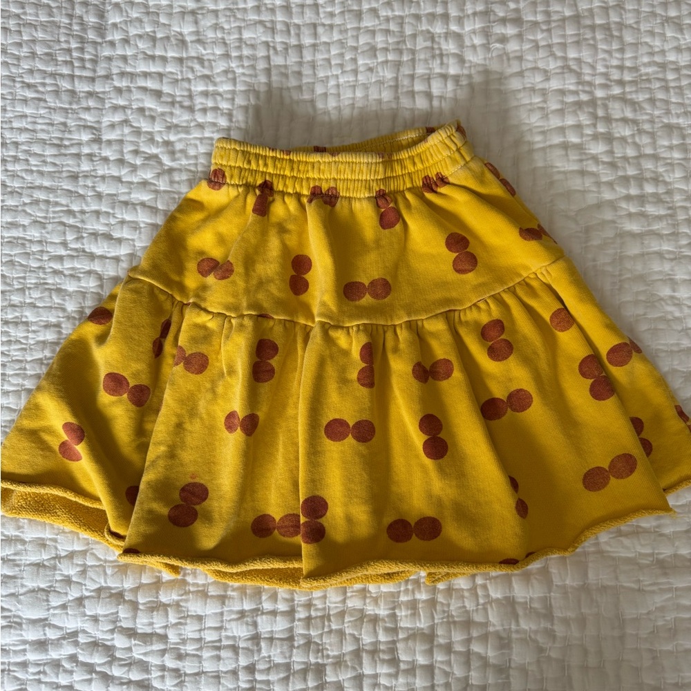 Yellow Polka Dot Kids Skirt